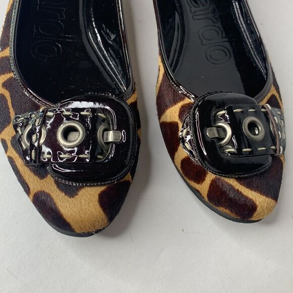 Bernardo cow hair black leather flats - Picture 3 of 8